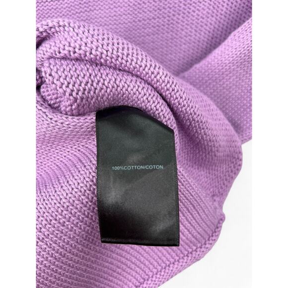 LAFAYETTE 148  | M | Knit Top Short Sleeve Sweater Pullover Lilac Womens Luxury - Picture 6 of 7